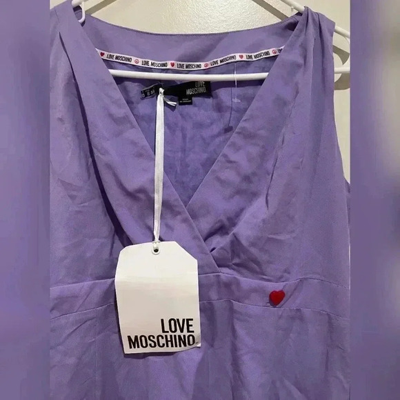 Love Moschino Pinup Purple Dress New With Tag - Picture 3 of 5